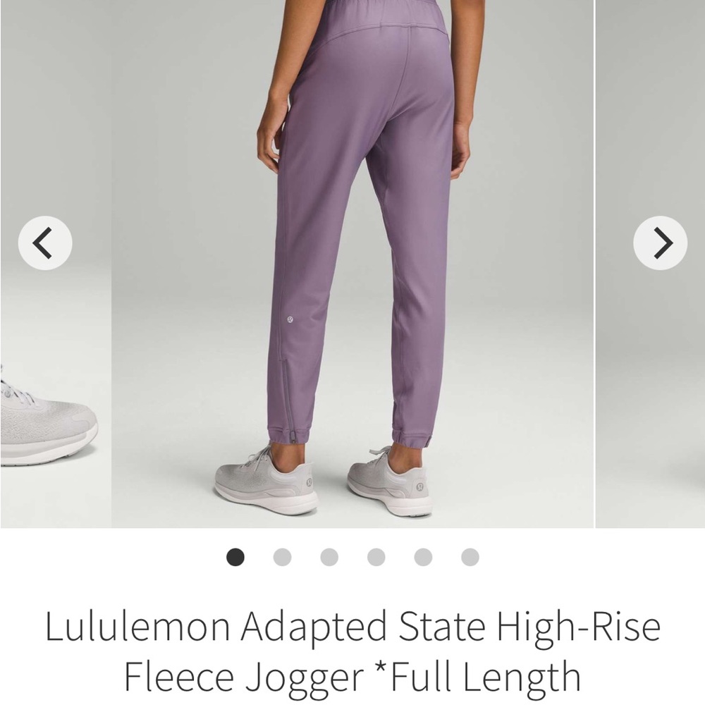 Lululemon adapted state high-rise fleece jogger, purple ash